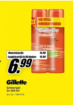 MediaMarkt Gillette Scheergel 2x 200 ml aanbieding