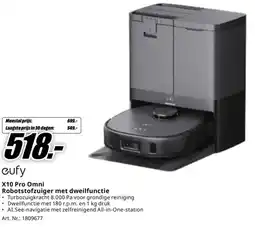 MediaMarkt cufy X10 Pro Omni Robotstofzuiger met dweilfunctie aanbieding