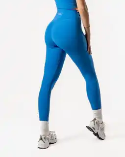 Decathlon V Crossover Fitness Legging Hoge Taille voor Dames Blauw aanbieding