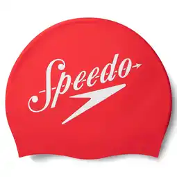 Decathlon Siliconen dop met Speedo-logoplaatsing - Speedo rood/wit aanbieding