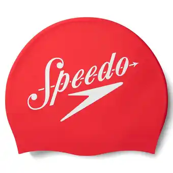 Decathlon Siliconen dop met Speedo-logoplaatsing - Speedo rood/wit aanbieding