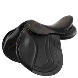 Decathlon Leren springzadel voor paarden BR Equitation Viviani aanbieding