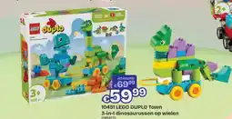 Dreamland 10451 lego duplo town 3-in-1 dinosaurussen op wielen aanbieding