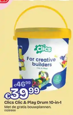 Dreamland Clics Clic & Play Drum 10-in-1 aanbieding