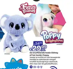 Dreamland De knuffelende koala sidney of het konijn poppy aanbieding