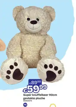 Dreamland Super knuffelbeer gevlokte pluche aanbieding