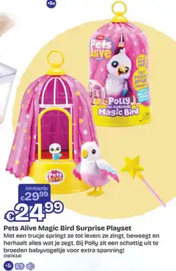 Dreamland Pets alive magic bird surprise playset aanbieding