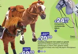 Dreamland Cowboy zitpaard met zadel en geluid aanbieding
