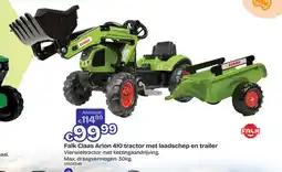Dreamland Falk Claas Arion 410 tractor met laadschep en trailer aanbieding
