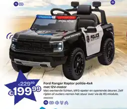Dreamland Ford Ranger Raptor politie 4x4 met 12V-motor aanbieding