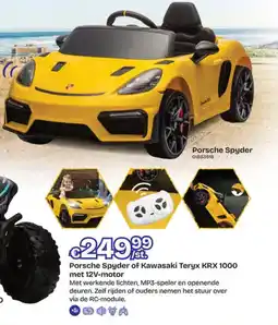 Dreamland Porsche Spyder of Kawasaki Teryx KRX 1000 met 12V-motor aanbieding