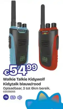Dreamland Walkie talkie kidywolf kidytalk blauw rood aanbieding