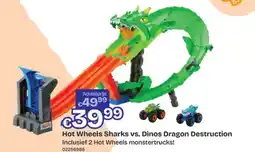 Dreamland Hot Wheels Sharks vs. Dinos Dragon Destruction aanbieding