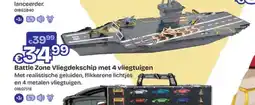 Dreamland Battle zone vliegdekschip met 4 vliegtuigen aanbieding