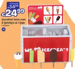 Dreamland ljscokist hout met 5 ijslolly's & 1 ijsje aanbieding