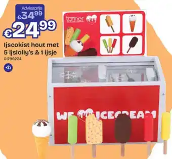 Dreamland ljscokist hout met 5 ijslolly's & 1 ijsje aanbieding