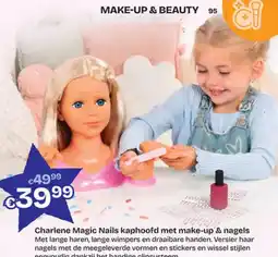 Dreamland Charlene Magic Nails Kaphoofd met Make-up & Nagels aanbieding