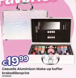 Dreamland Casuelle Aluminium Make-up koffer krokodillenprint aanbieding