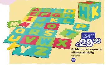 Dreamland Rubberen vloerpuzzel alfabet 26-delig aanbieding