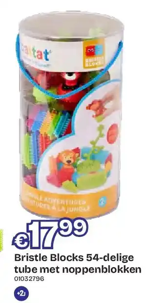Dreamland Bristle Blocks 54-delige tube met noppenblokken aanbieding