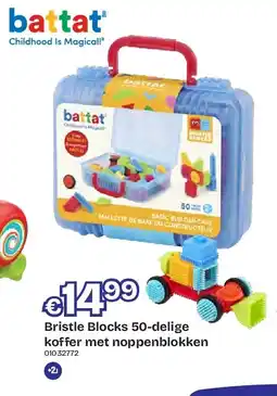 Dreamland Bristle Blocks 50-delige koffer met noppenblokken aanbieding