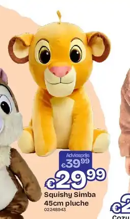 Dreamland Squishy Simba 45cm pluche aanbieding