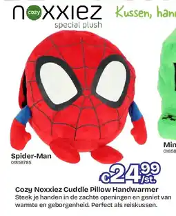 Dreamland Cozy Noxxiez Cuddle Pillow Handwarmer Spider-Man aanbieding