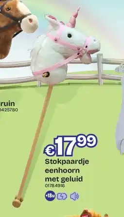 Dreamland Stokpaardje eenhoorn met geluid aanbieding