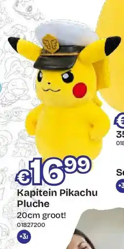 Dreamland Kapitein Pikachu Pluche 20cm groot! aanbieding
