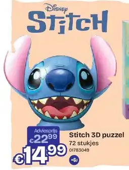 Dreamland Stitch 3D puzzel 72 stukjes aanbieding
