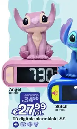 Dreamland 3D digitale alarmklok L&S Angel aanbieding