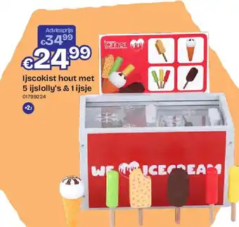 Dreamland Ijscokist hout met 5 ijslolly’s & 1 ijsje aanbieding