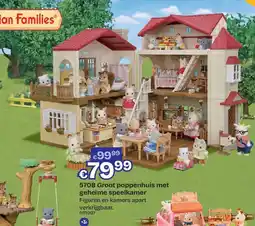Dreamland 5708 Groot poppenhuis met geheime speelkamer aanbieding