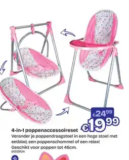 Dreamland 4 IN 1 poppenaccessoireset aanbieding