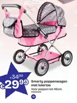 Dreamland Smarty poppenwagen met luiertas aanbieding