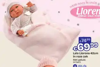 Dreamland Lala Llorona 42cm in roze zak aanbieding