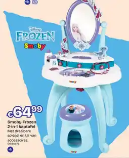 Dreamland Smoby Frozen 2-in-1 kaptafel Met draaibare aanbieding