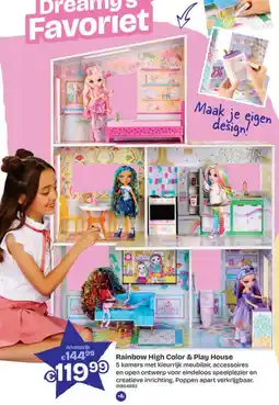 Dreamland Rainbow High Color & Play House aanbieding