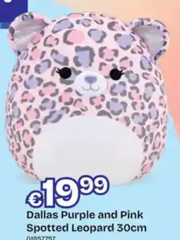Dreamland Dallas Purple and Pink Spotted Leopard 30cm aanbieding