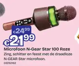 Dreamland Microfoon N-Gear Star 100 Roze aanbieding