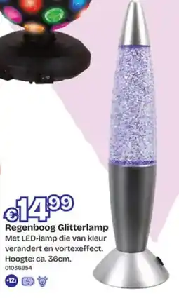 Dreamland Regenboog Glitterlamp aanbieding