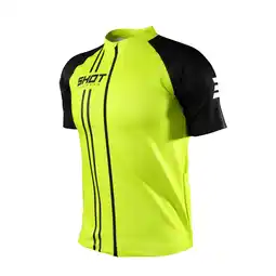 Decathlon Shirt Met Korte Mouwen Wielrennen Volwassenen Shot Unlimited Zip aanbieding
