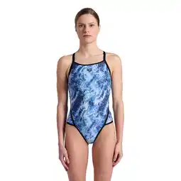 Decathlon Arena Dames Badpak Pacific Super Fly Back Zwart-Blauw Multi aanbieding