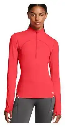 Decathlon Under Armour Vanish Women's Red 1/2 Zip Thermal Top aanbieding