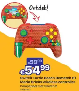 Dreamland Switch Turtle Beach Rematch BT Mario Bricks wireless controller aanbieding