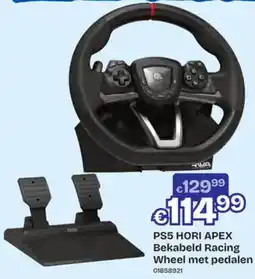 Dreamland PS5 HORI APEX Bekabeld Racing Wheel met pedalen aanbieding