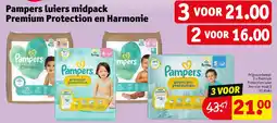 Kruidvat Pampers luiers midpack Premium Protection en Harmonie aanbieding