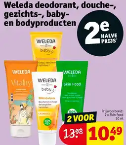 Kruidvat Weleda deodorant, douche-, gezichts-, babyen bodyproducten aanbieding