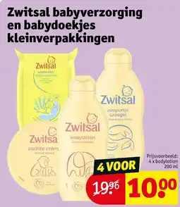 Kruidvat Zwitsal babyverzorging en babydoekjes kleinverpakkingen aanbieding