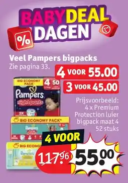 Kruidvat Veel Pampers bigpacks aanbieding